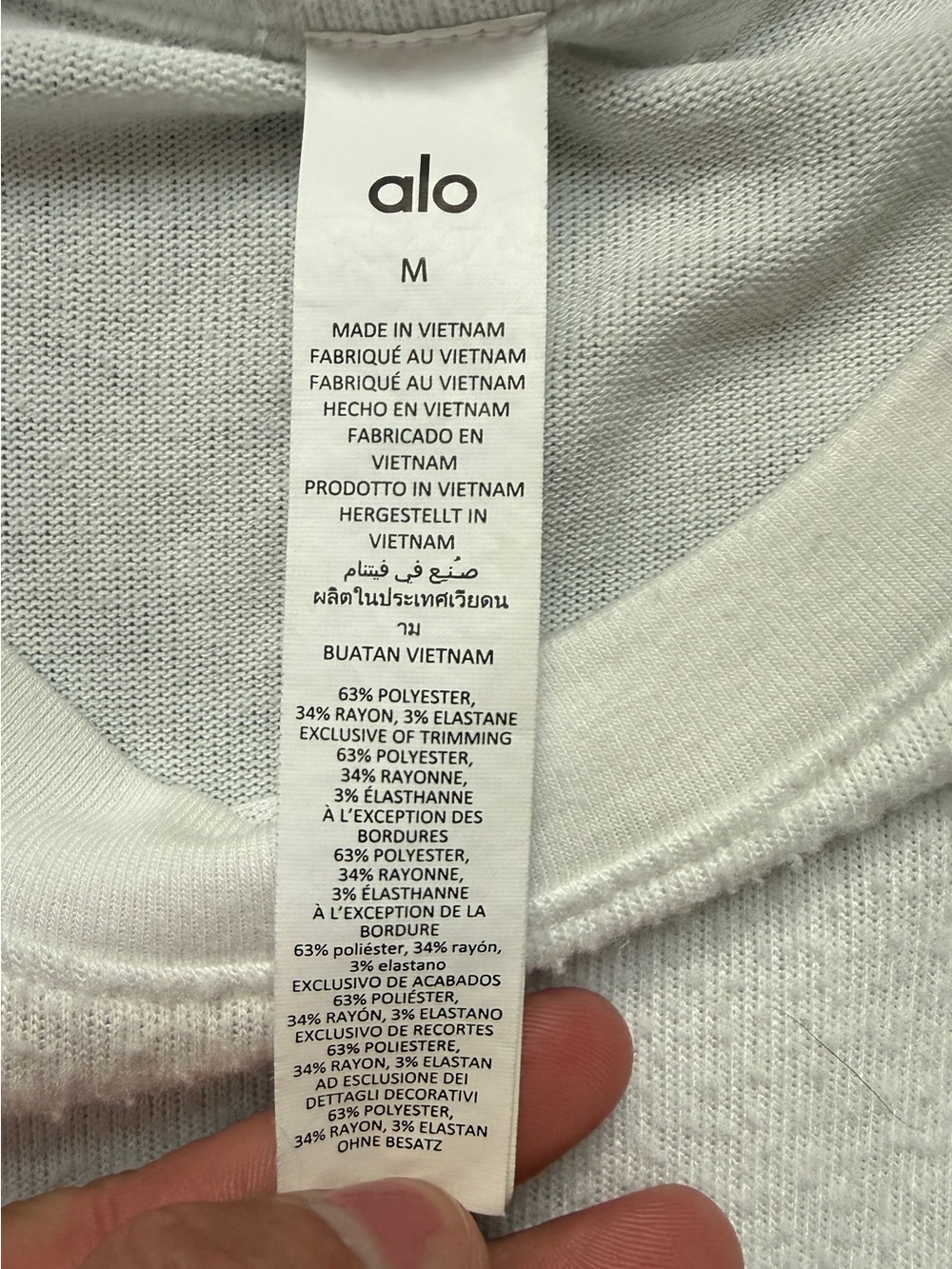 ALO Yoga Ivory Soho Pullover Oversized Sweatshirt Size M - Picture 7 of 9